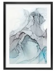 [Profile Australia] Made Abstract Ink 1 Art Print Wall Frame A1 in Black