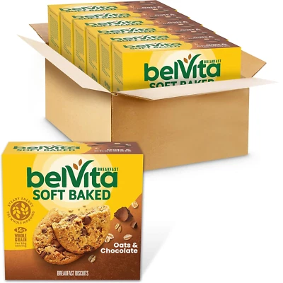 Soft Baked Oats & Chocolate Breakfast Biscuits, Chewy Breakfast Bars, 6 Boxes of