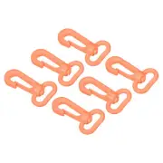 6pcs Plastic Swivel Snap Hook Lobster Clasp Buckle for Webbing Strap Orange Red