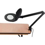 LED Magnifying Lamp With Covered Metal Arm 8 Diopter Black