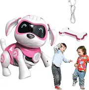 Robot Puppy - Interactive Robotic Dog, Stunt Programmable Robot Puppy | Interactive Intelligent Smart Walking Dancing Robot Toys with Light Sound, Realistic Sing Dance Follow Functions for Boys Girls