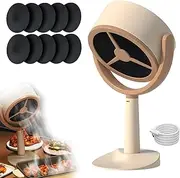 Mini Desktop Range Hoods, Smoke Away Purifier with 2 Wind Speeds, Rechargeable Extractor Fan, Desktop Cooker Hood with 10 Filter Sponge, 125° Adjustable Angle, for Kitchen, Dining Table, BBQ