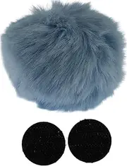 X AUTOHAUX Motorcycle Helmet Accessories Decoration Round Tail for Motorcycle Bicycle Skiing Helmets Gray Plush Stickers 1 Set