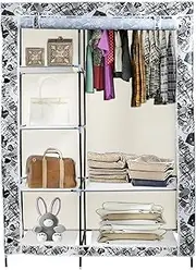 [GTC] Foldable Wardrobe Printed Door 6 Racks 102X43X169 cm (88105-1)