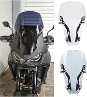 Midimttop Motorcycle Windshield Windscreen Shield Screen with Mounting bracket Wind Deflector moto Accessories fit for Hon-da Africa Twin CRF1100L Adventure Sport 2020 2021 (Light Smoke)