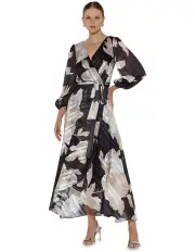 [Montique] Soraya Printed Dress in Black