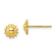 *BRAND NEW* 14k Yellow Gold Madi K Sunflower Post Earrings GK1013