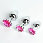Anal Plug Sex Toys Vibrator Size S/M/L Metal Anal Plug With Colorful Crystal Butt Plug Adults Sex Toys For Women Men Anus Masturbation Toy