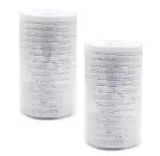 2 Pack 6 Inch Metallic Poly Mesh Ribbon Total 20 YardsWhite/Silver