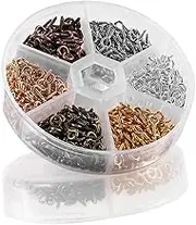 600pcs Alloy Eyelet Screw Jewelry Making Findings DIY Pendant Supplies Mini Screw Eye Pin Set for DIY Crafts