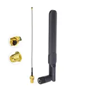 Dual Band 2.4GHz 5.8GHz RP-SMA Male WiFi Antenna and IPX U.FL Pigtail Cable 15cm