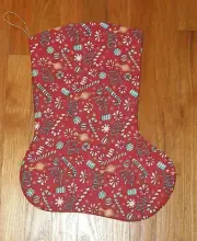 NEW Jumbo Handmade One of a Kind Quilted Christmas Stocking Xmas Candy Pattern