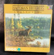 Buffalo Games Hautman Brothers Black Bay Moose 1000 Piece Jigsaw Puzzle