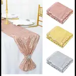 TABLECLOTH WITH SEQUINS IN ROSE GOLD, WEDDING DECORATION, SE