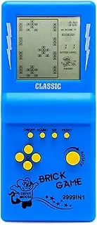 CZT New large screen brick game console classic nostalgic puzzle built-in 23 games speed/difficulty adjustable powered by 2 AA batteries(not included) best gift (Blue)