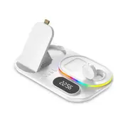 4 in 1 Wireless Charger Dock Charging Station for Apple iPhone Watch - White