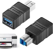 Nybhyjka USB Printer Adapter,USB to B 3.0 Connector Adapter - Plug and Play Connector, High-Speed Data Transfer Converter for Scanner Docking Station Hub Computer