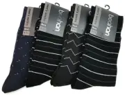 18 Pairs COTTON BUSINESS SOCKS Mens Dress Crew Plain Work Casual BULK - Black