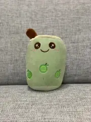 Cute Boba Milk Tea Plushie Toy Soft Stuffed Apple Pink Strawberry Taste Milk Tea