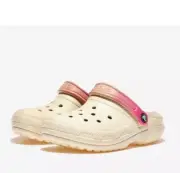 CROCS CLASSIC LINED COLOR DIP CLOG BONE/MULTI Men Sz.8 Women Sz.10 8208982-2Y3
