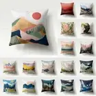 Abstract Mountain Pillowcase Patckwork Geometric Cushion Cover Modern Fashion
