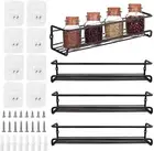 4 Tier Spice Rack Wall Mount, Space Saving Spice Racks Organizer, Screw or Ad...