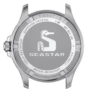 TISSOT 天梭 官方授權 Seastar 1000 海洋之星300米潛水錶 對錶 情侶手錶 迎春好禮 T1204101104100+T1202101104100