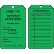 Accuform Safety Tag,5 3/4in H,3 1/4in W,PK25 TRS209CTP Accuform TRS209CTP
