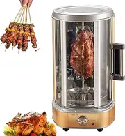 1380W Electric Shawarma Smokeless Grill Roaster,360° Rotary Barbecue Machine with Grills,1h Timer, Sliding Glass Door,Auto Shut-Off,Vertical Broiler Kebab Rotisserie Grill Doner,for Kitchen,Restaurant