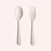 Fork & Spoon Set - Ivory by Mushie | the memo