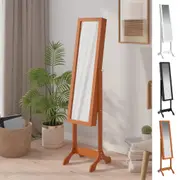 Free-Standing Mirror Jewelry Cabinet Necklace Earring Storage Stand vidaXL