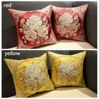 2X Throw Cushion Cases Pillowcases Only Cover Retro Satin Jacquard Floral Decor