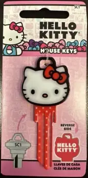 HELLO KITTY Sanrio Head Shape House Key Blank SC1 Keyway - Collectable