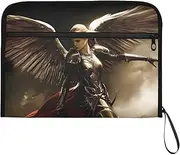 YMXFXP Expandable Filing Folder Archangel Wings Closeup, 13-Pocket Funny Cute Design with Sticky Labels, A4 Letter Size Document Organizer for Office, School, Boys, Girls