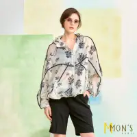 在飛比找momo購物網優惠-【MON’S】水墨花卉輕盈防曬外套