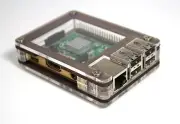 C4Labs Zebra Walnut Veneer Solid Top for Raspberry Pi 3B+,3,2,B+ w/Power Cord