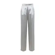 [Alberta Ferretti] Alberta Ferretti-Silver Viscose Pants-Donna 38 IT