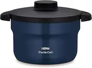 Thermos KBJ-3002 NYY Vacuum Insulated Cooker, Shuttle Chef, 7.1 gal (2.8 L) (3 to 5 People) Navy, Cera Protective Coat