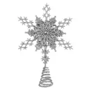 Silver Star Snowflake Tree Topper
