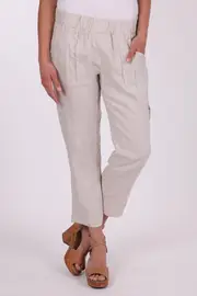 3/4 Length Linen Pant--PING-345724NE