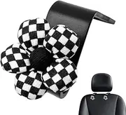 Cute Car Purse Hook - Automotive Checkerboard Headrest Hook,Vehicle Organizing Hooks, Auto Backseat Hooks for Clothes, Bags, Umbrellas