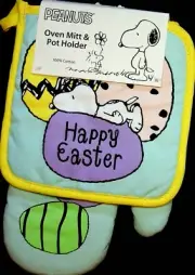 2-Pack Peanuts Snoopy Easter Oven Mitts Potholders