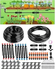 CHONYI Drip Irrigation System for Watering Garden 230FT Misting Sprinkler DIY Devices with Tubing Hose for Indoor Plants Outdoor Flower Beds Raised Growing Lawn Tree Patio Hydroponic