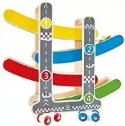 4Pc Hape Fast Flip Wooden Racetrack Toddler 18M+ Racing/Race Track Game Play Toy