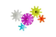 Boon 5pc Cogs Building Gears Bath Time Floating Suction Toys for Baby Kids Play