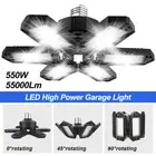 144LED Garage Light E26/E27 Bulb Deformable Ceiling Fixture Lights Workshop Lamp