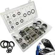 Bonded Sealing Washer Kit - 150X Oil Pipe Washer Seal Gasket | Drain Plug Accessories, Auto Repair Set, Multifunction Metal Crush Ring Set for Water Pump