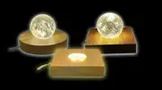 Timber LIGHT UP Display Stands Spheres, Ornaments