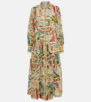 [Alemais] Alémais Star Man linen shirt dress UK 6 multicoloured