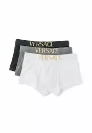 Versace Low-Rise Boxer Trunks, 3-Pack Black/White/Grey size 7/XL and 8/XXL